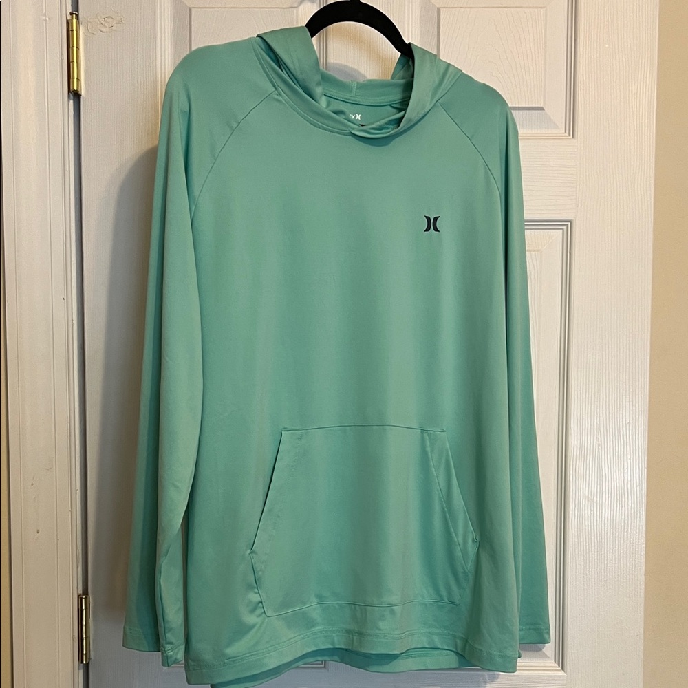 Hurley Men's Mint Green Long Sleeve Hooded Pullover